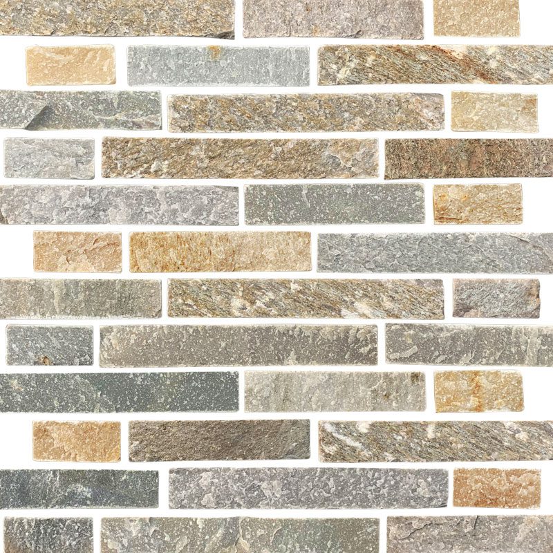 classic linear mosaic stone tile swatch