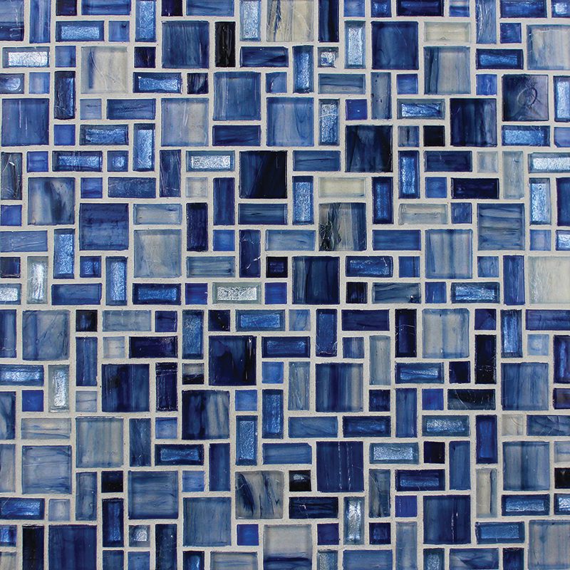 light blue various sized tiles swatch